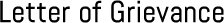 Letter of Grievance Logo